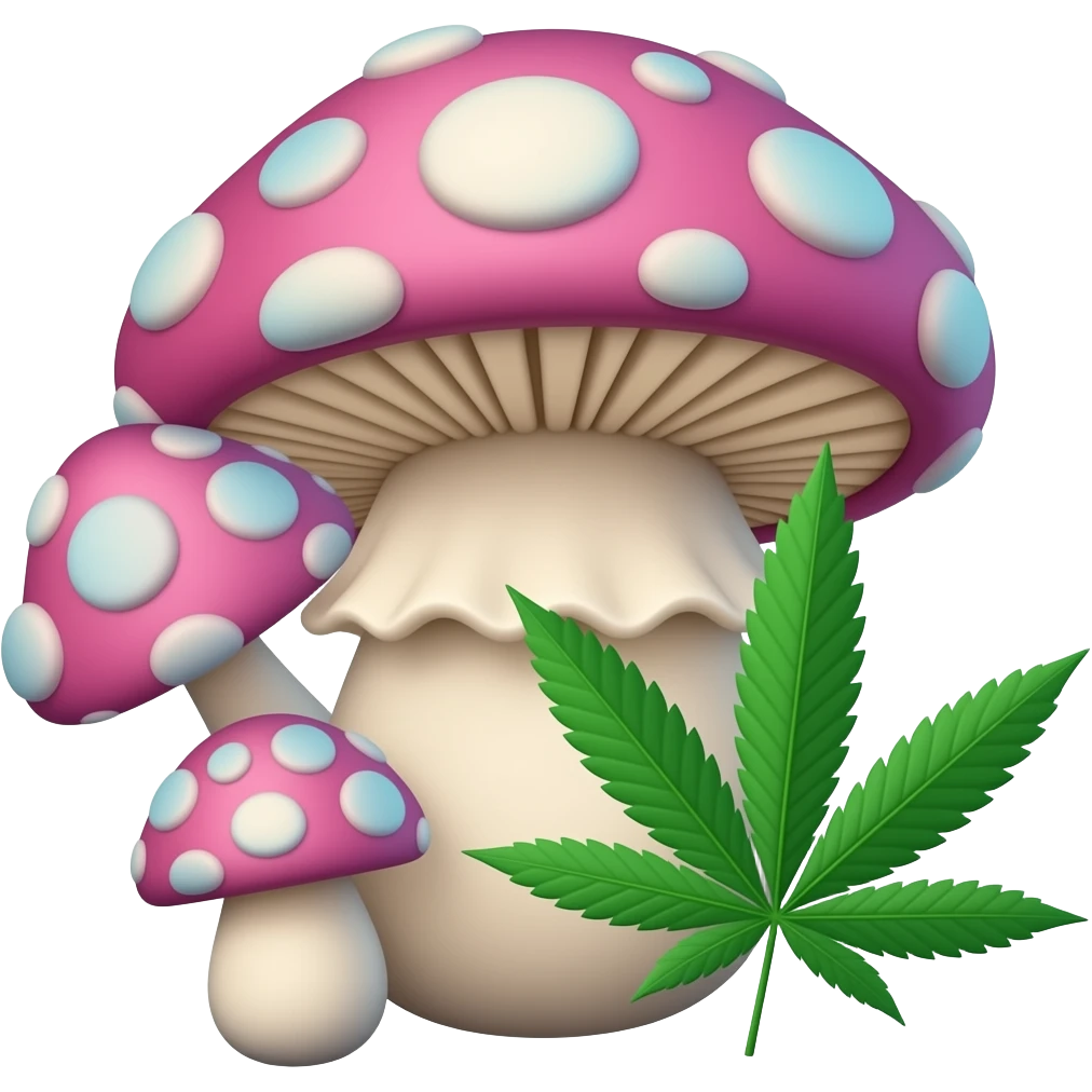 Trippy Shroom weed emoji