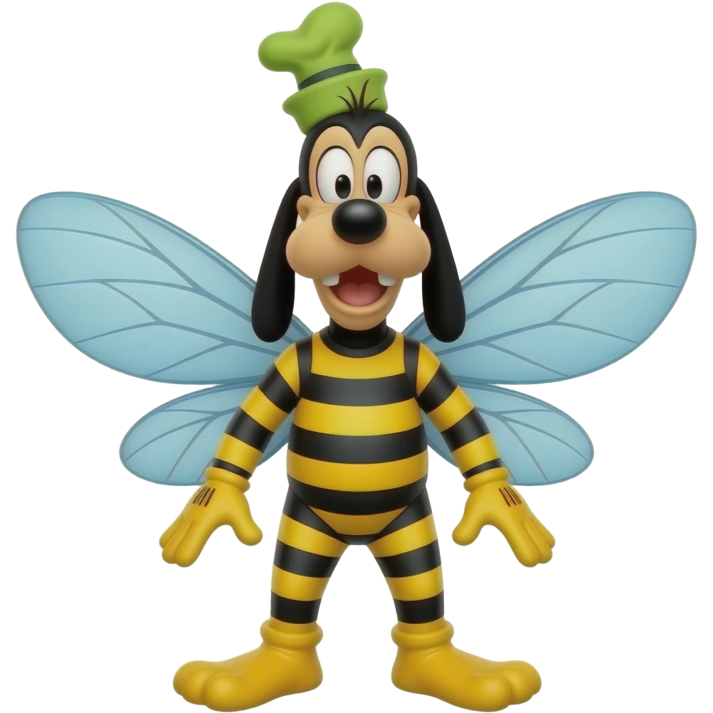 goofy in a bee suit emoji