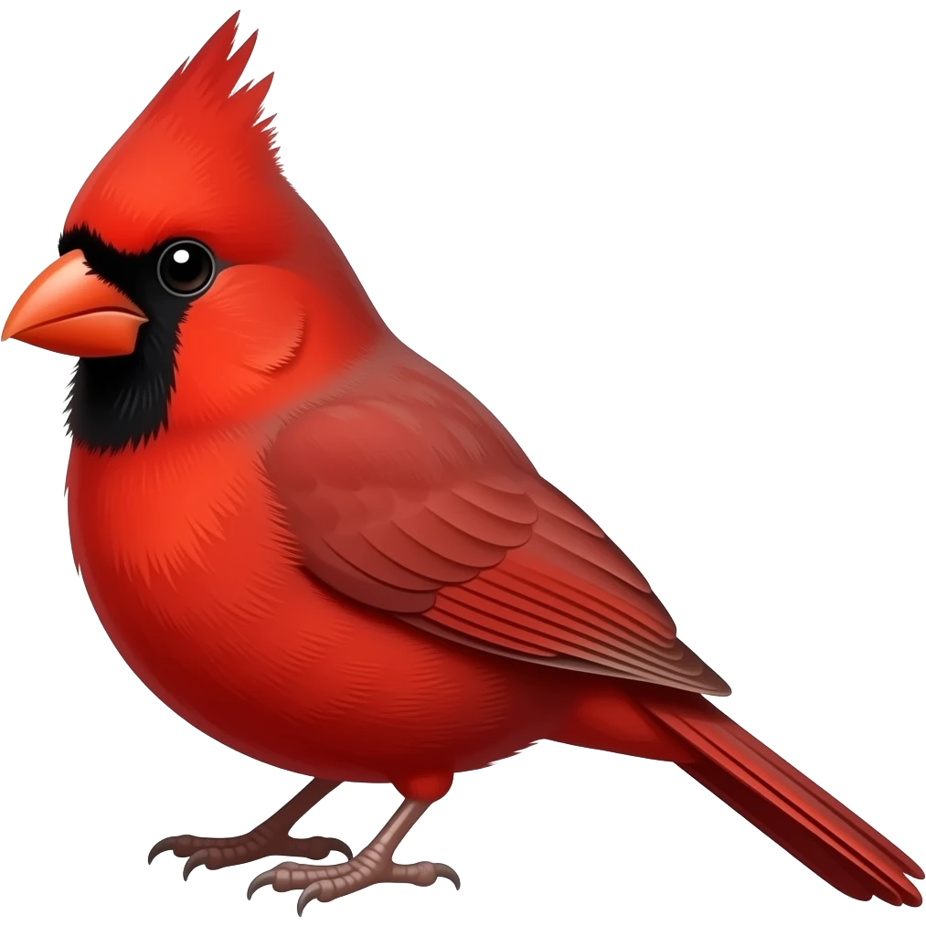 Red cardinal emoji