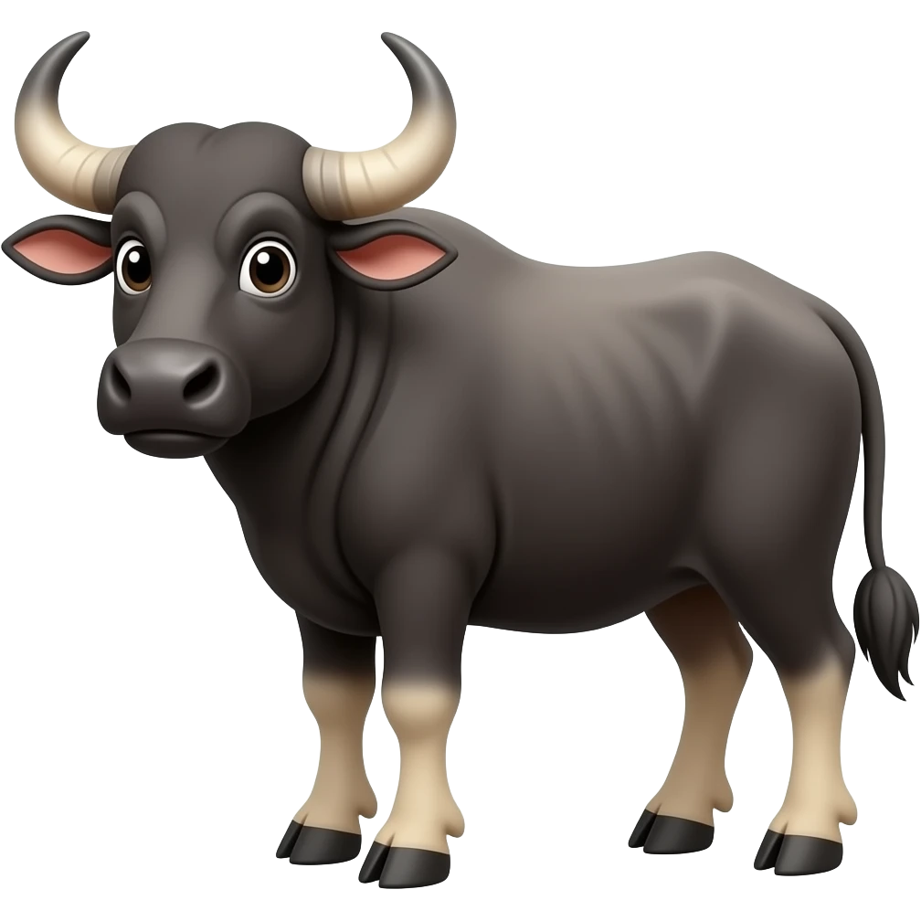 Cartoon zebu emoji