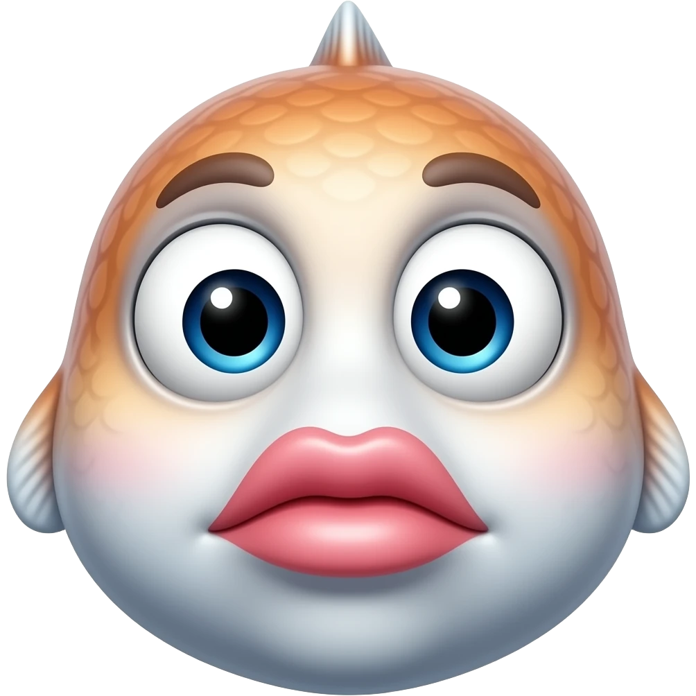 Рыба надутая губа emoji