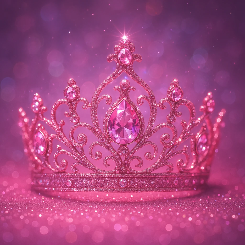 pink sparkling tiara emoji