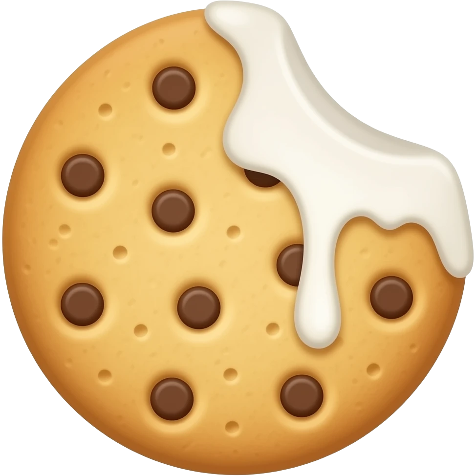 half melted cookie emoji