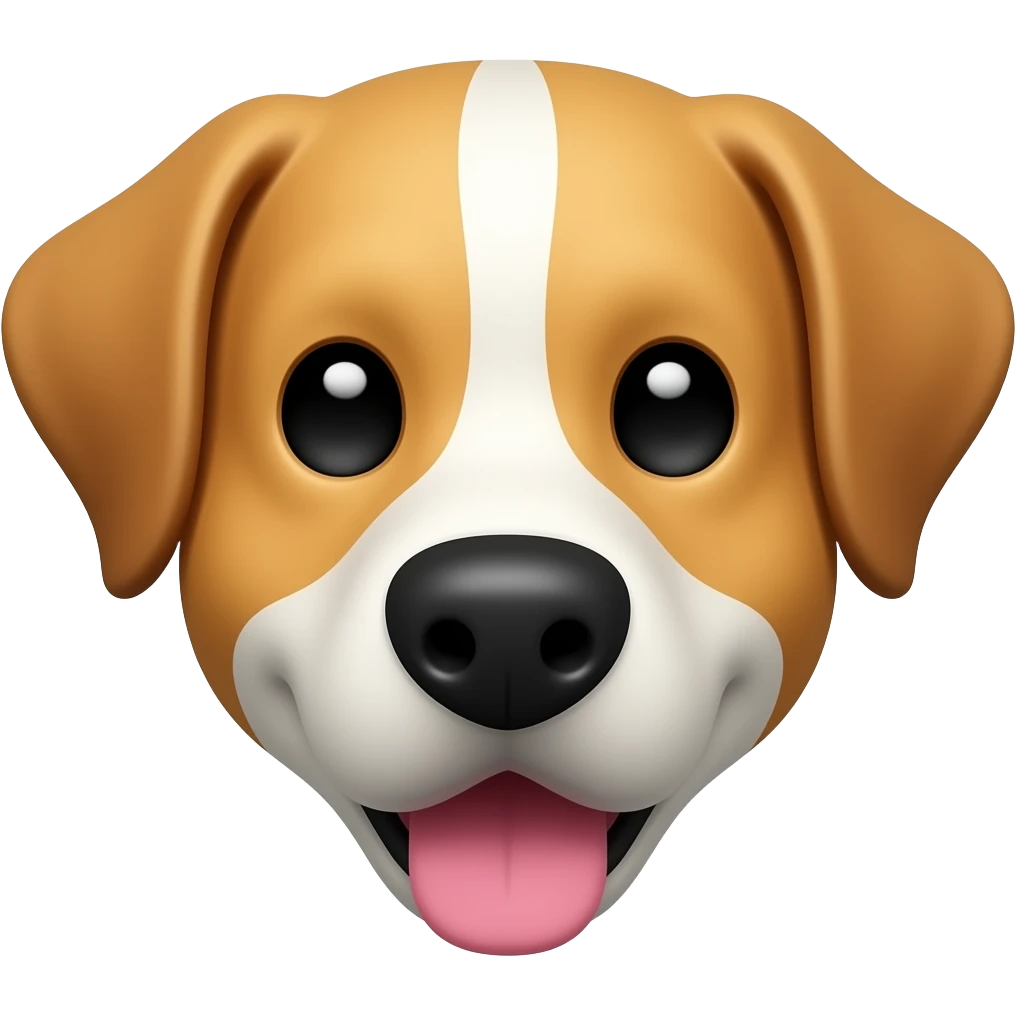 Contorno de cara de perroSin fondo emoji