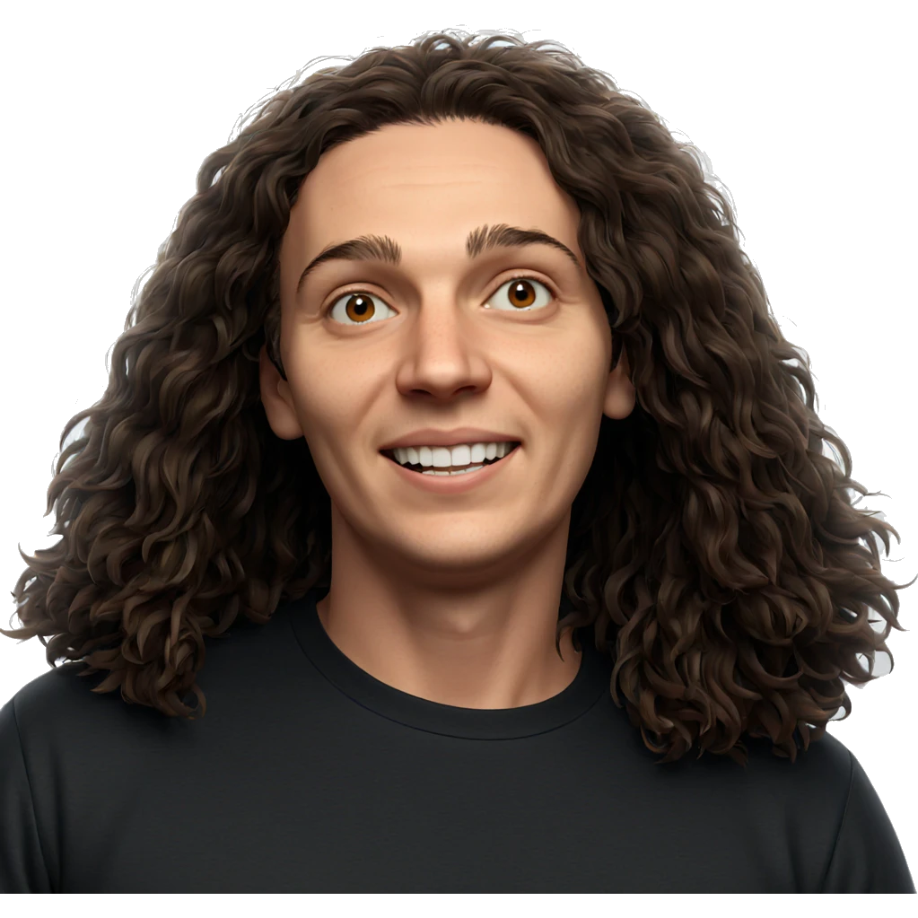 smiling boy with brown hair emoji