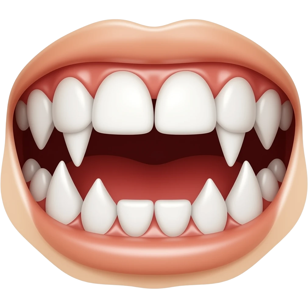 Vampire teeth emoji