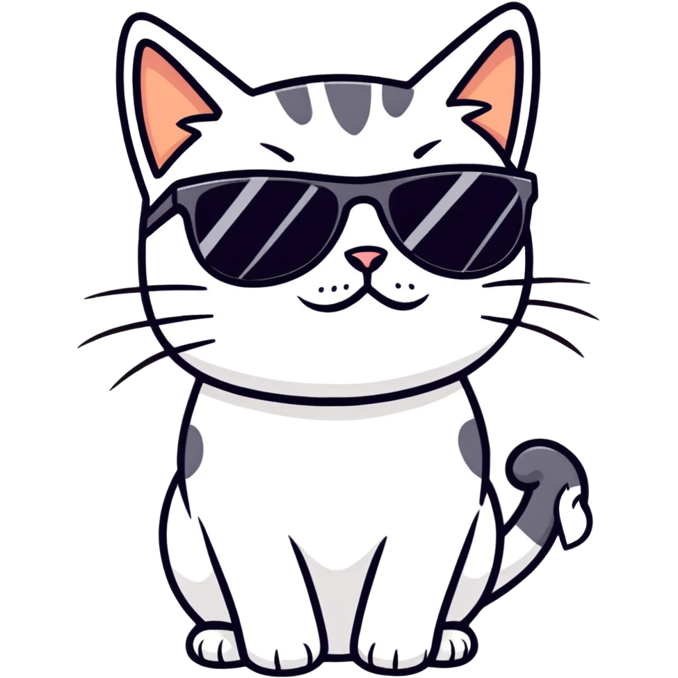 Cat with sunglasses emoji