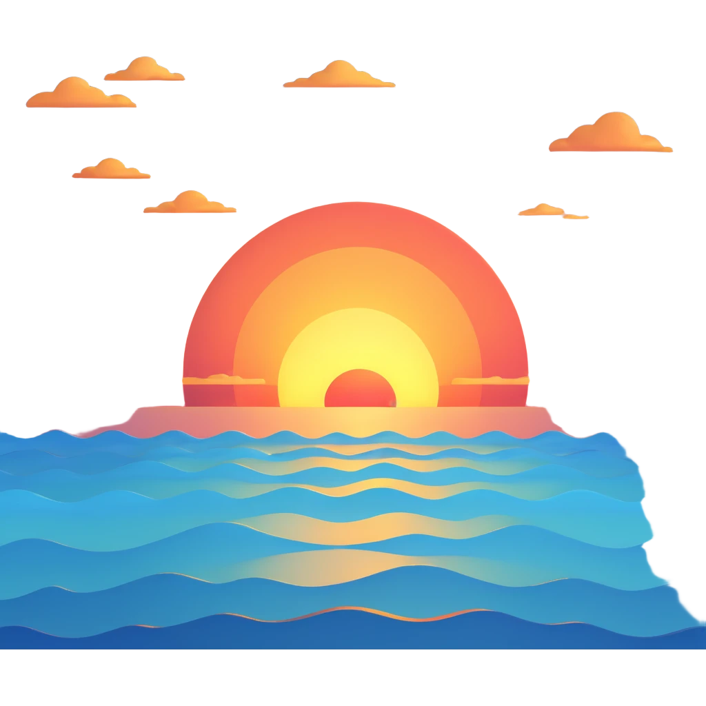 ocean sunset horizon emoji