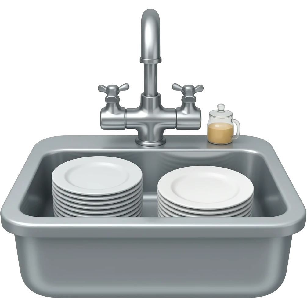 sink with dishes realistic emoji
