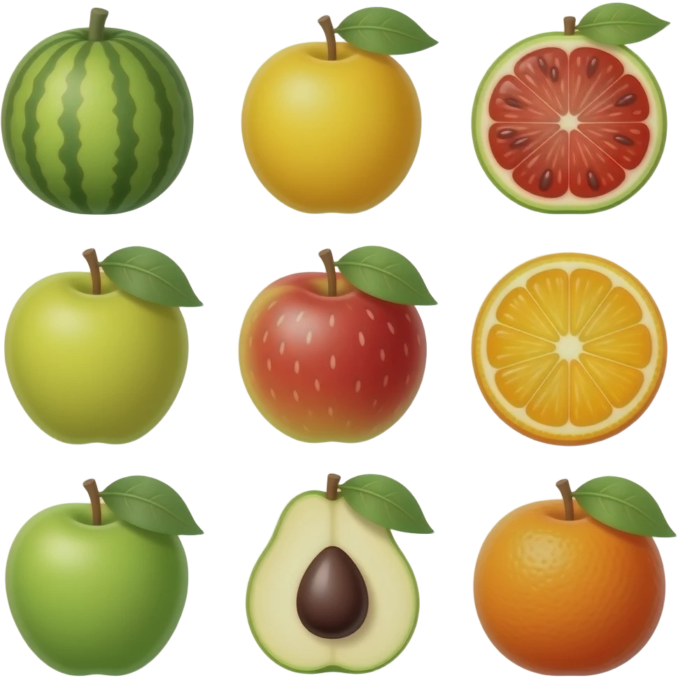 all fruits emoji