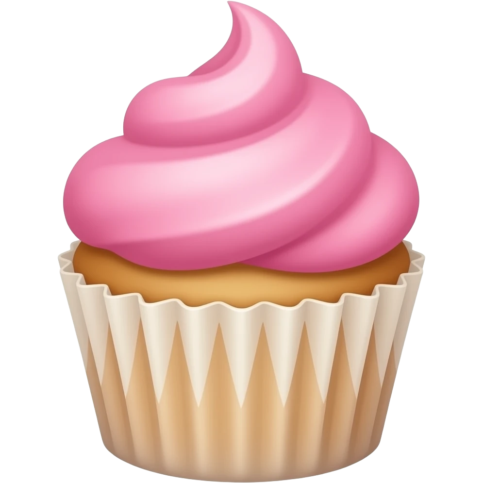 Cupcake with pink icing emoji
