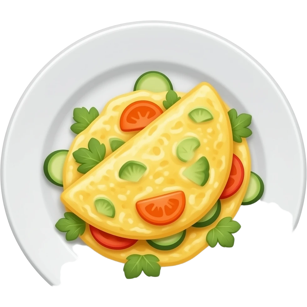 vegetable omelette served in place emoji