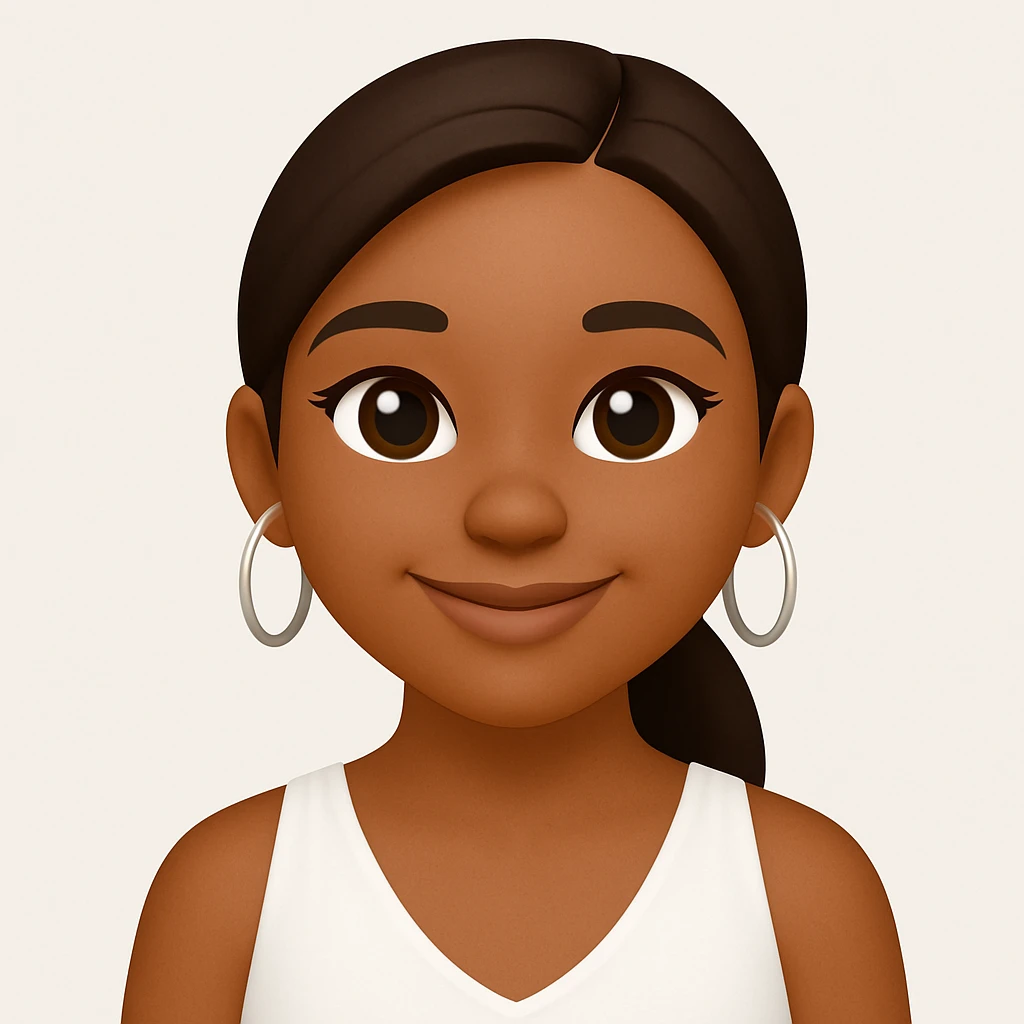 turn the second man in emoji style of the 1st image, match the facial features and match dressing style of the 2nd image, she is wearing white tank top lose emoji
