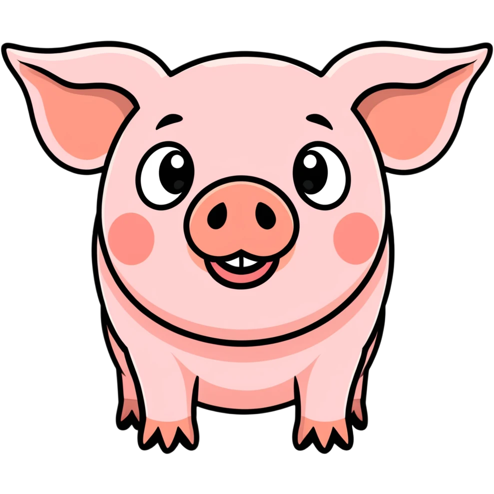 Pig with its mind blown emoji