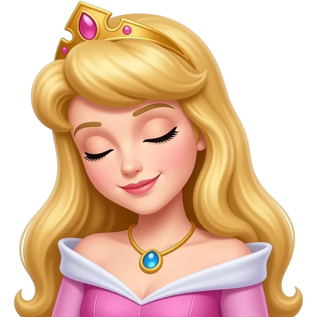 a sleeping princess Aurora, the sleeping beauty emoji