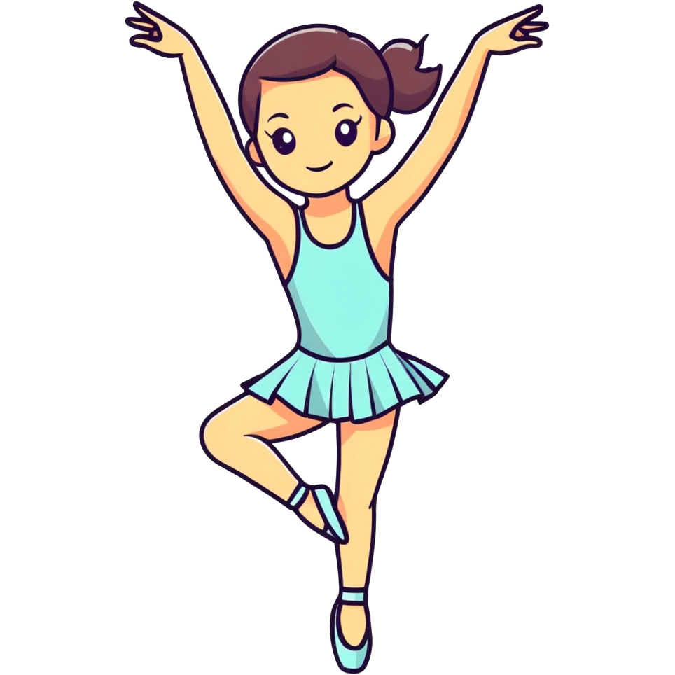 Niña bailarina  color amarillo  emoji