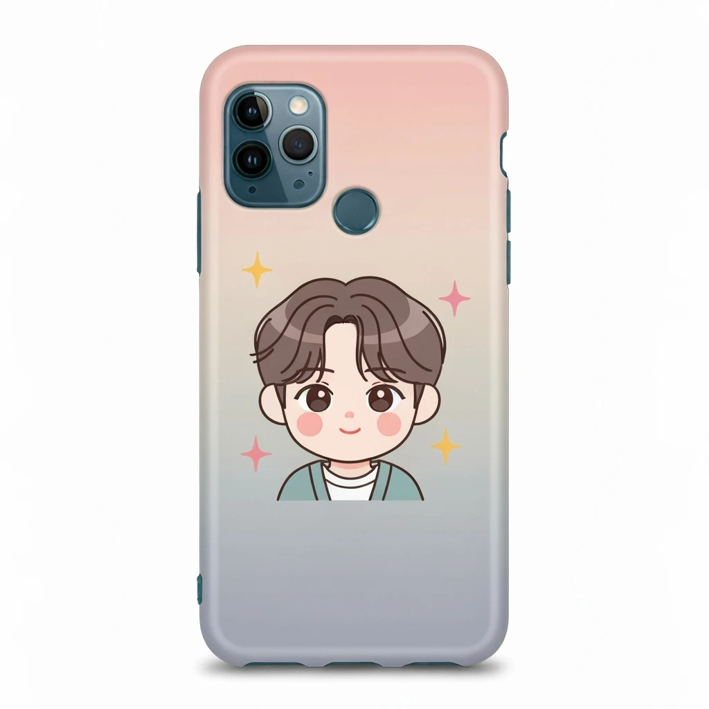 kpop fan phone case, cute, expressive, minimal design emoji
