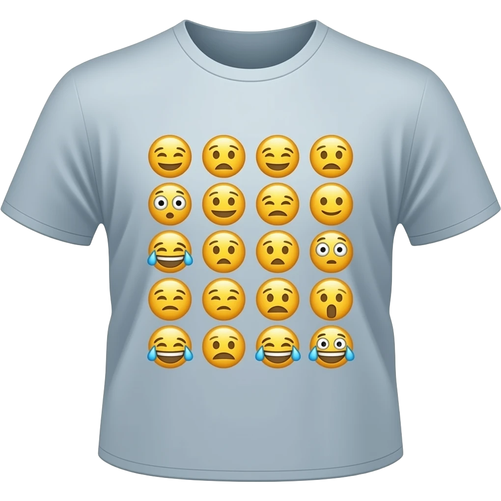 t-shirt same style, same color palette, consistent design, part of an emoji set emoji