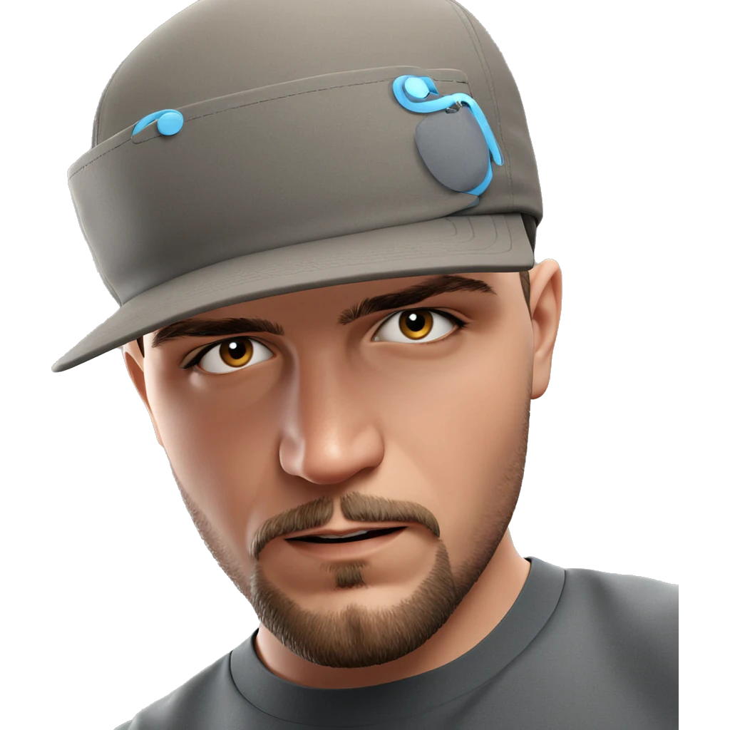 realistic male portrait with beard emoji