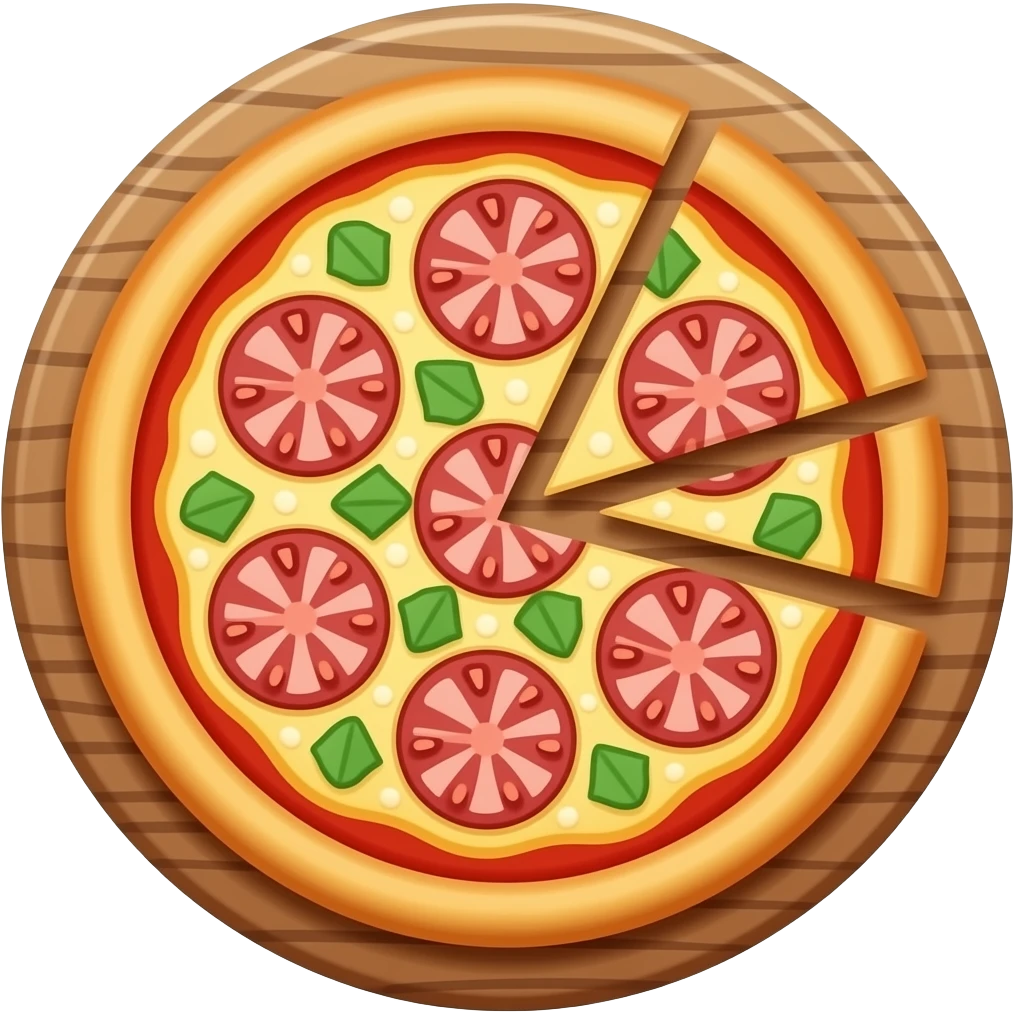 piza auf ein Holzbrett emoji
