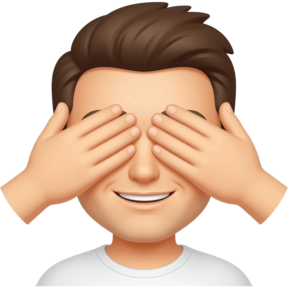 Hands over eyes emoji