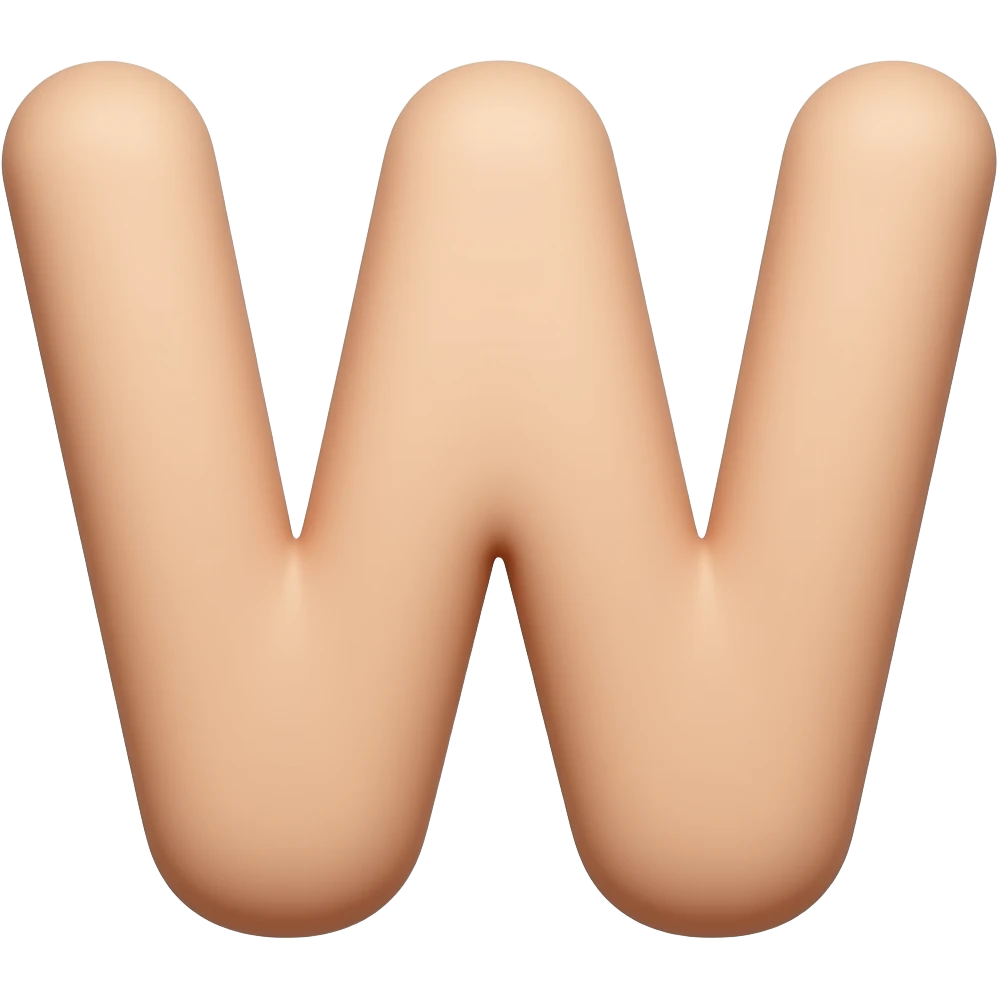 Sign language W emoji