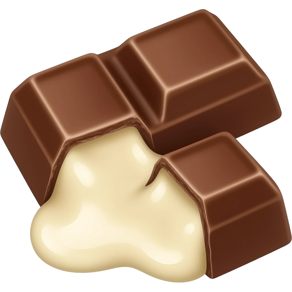 Dubai chocolate broken in half emoji