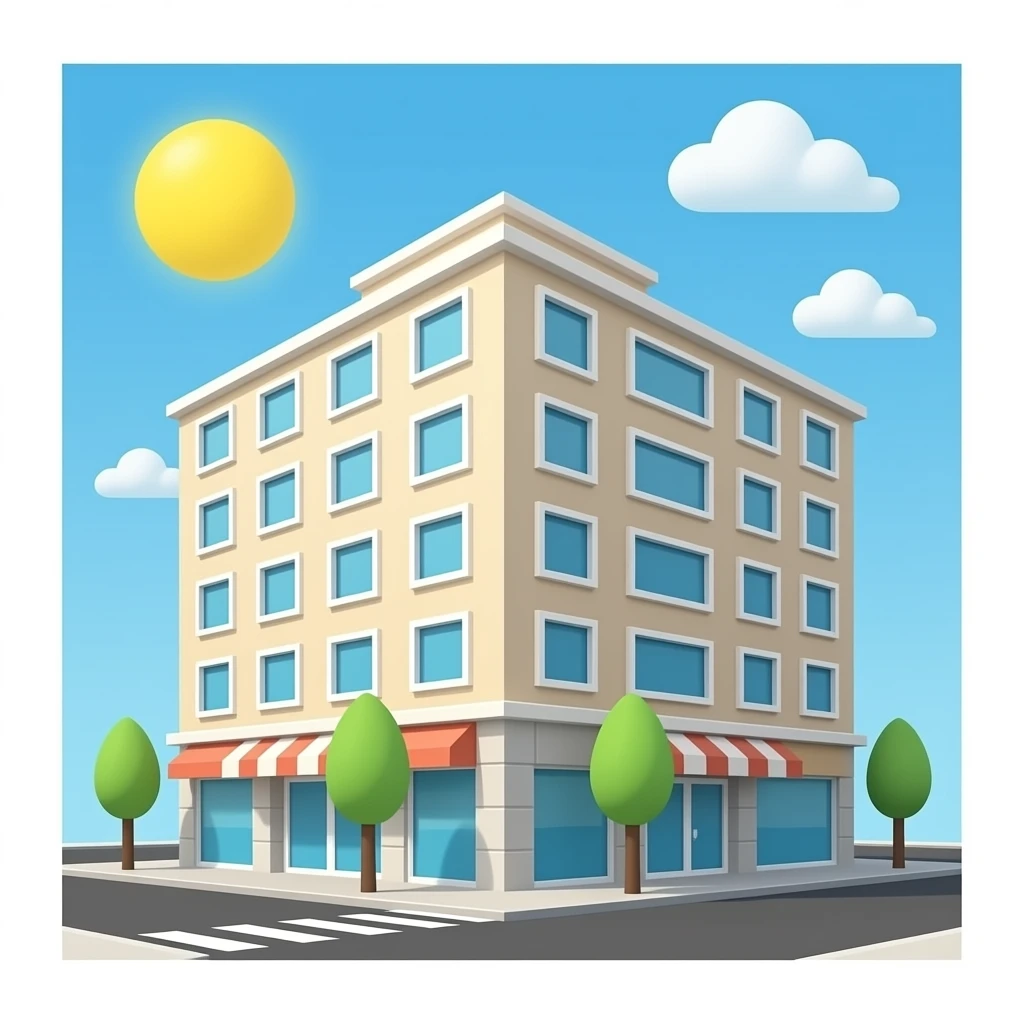 The corner building of the hotel emoji