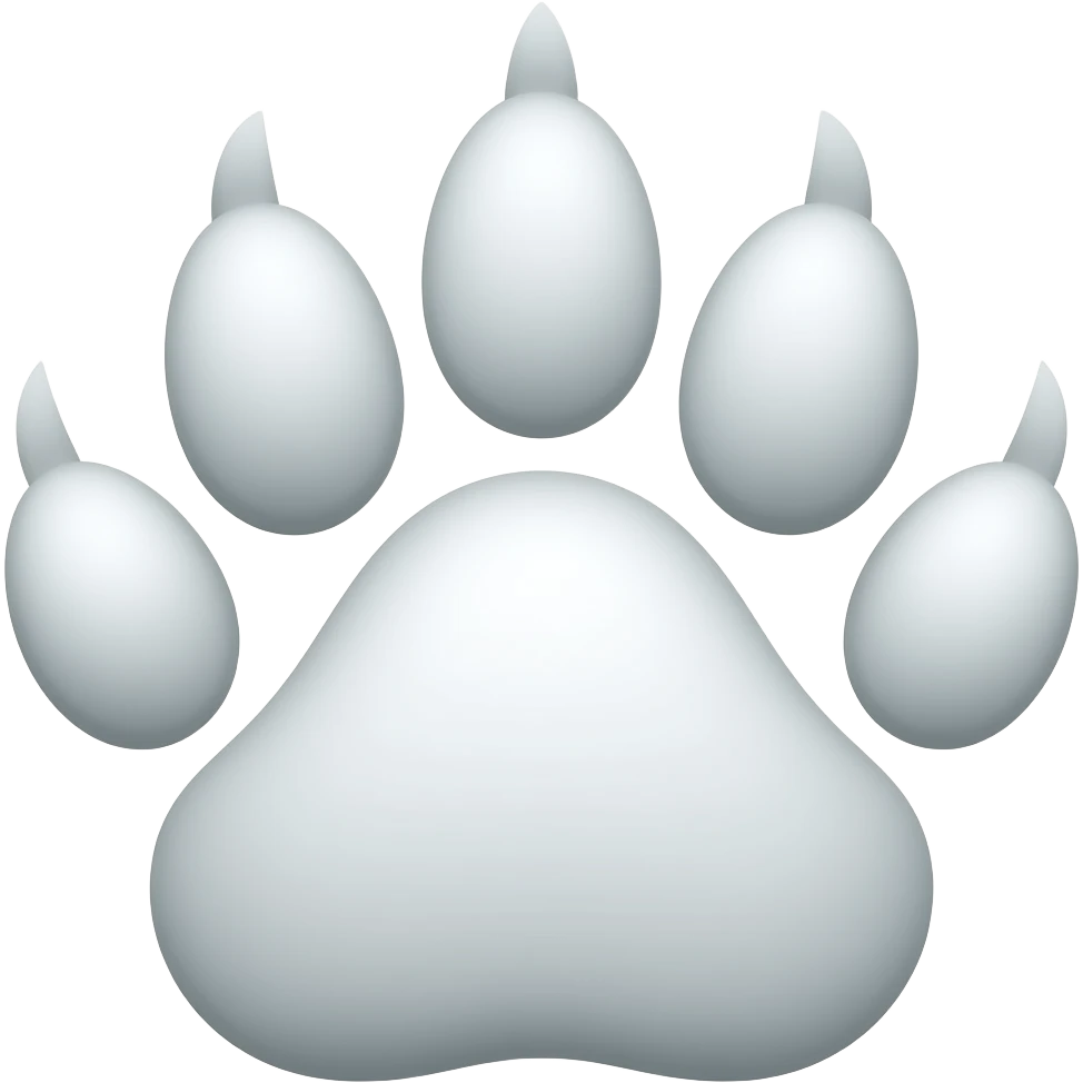 White wolf paw emoji