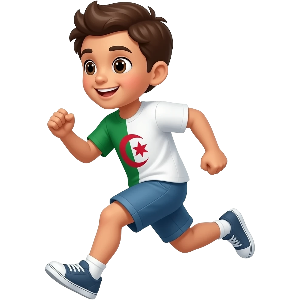 algerian kid running emoji