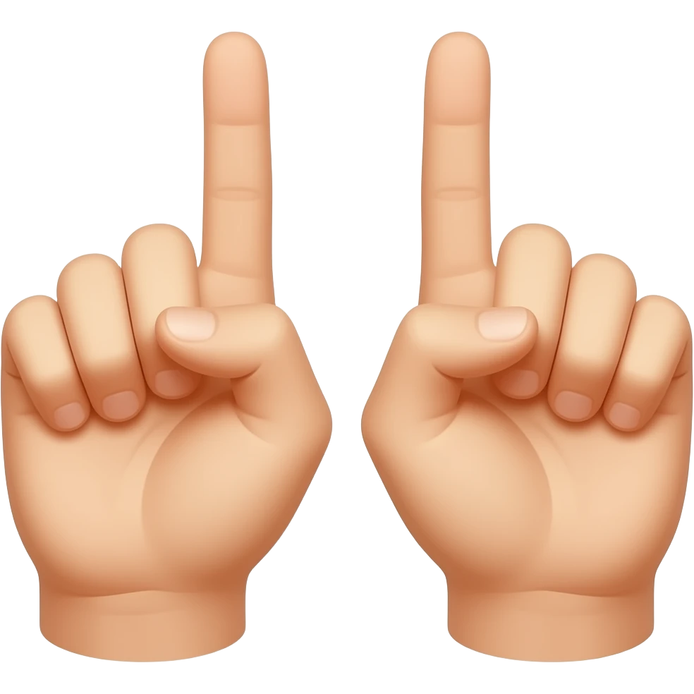 средний палец на двух руках emoji