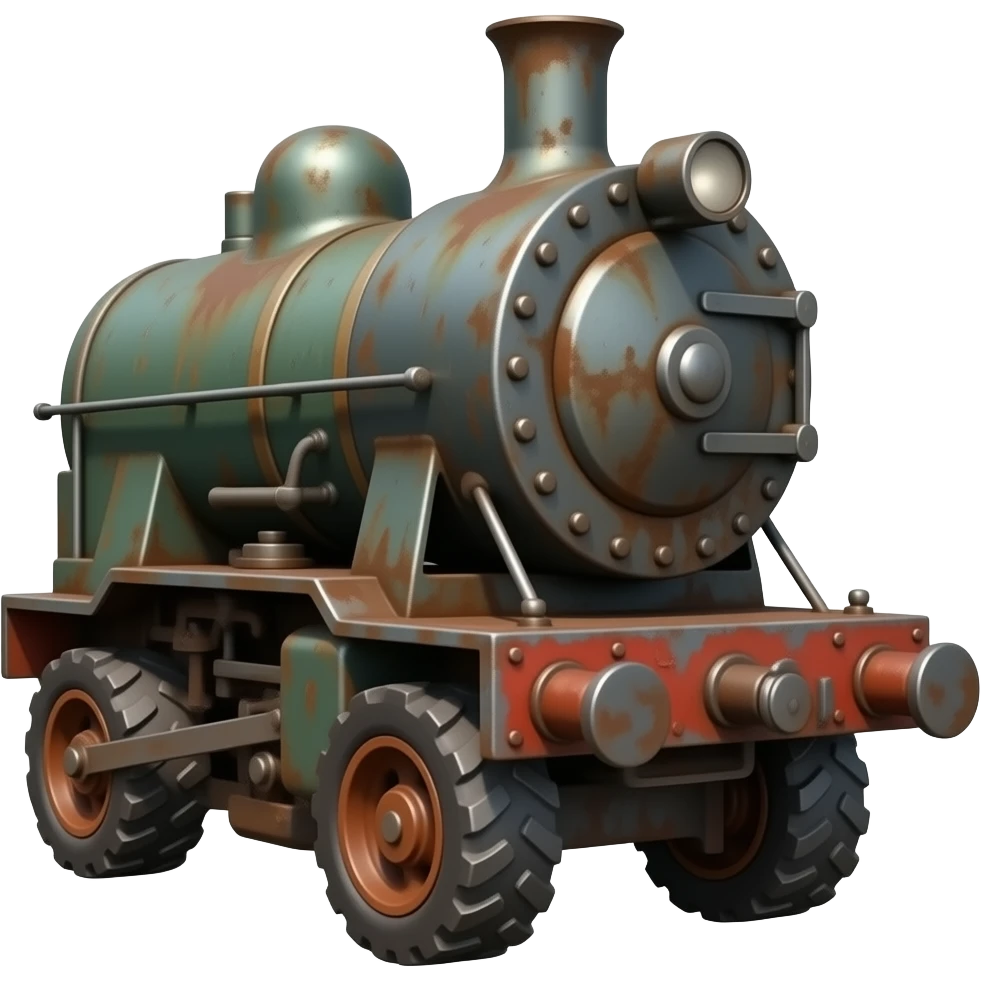 rusty machine on wheels emoji