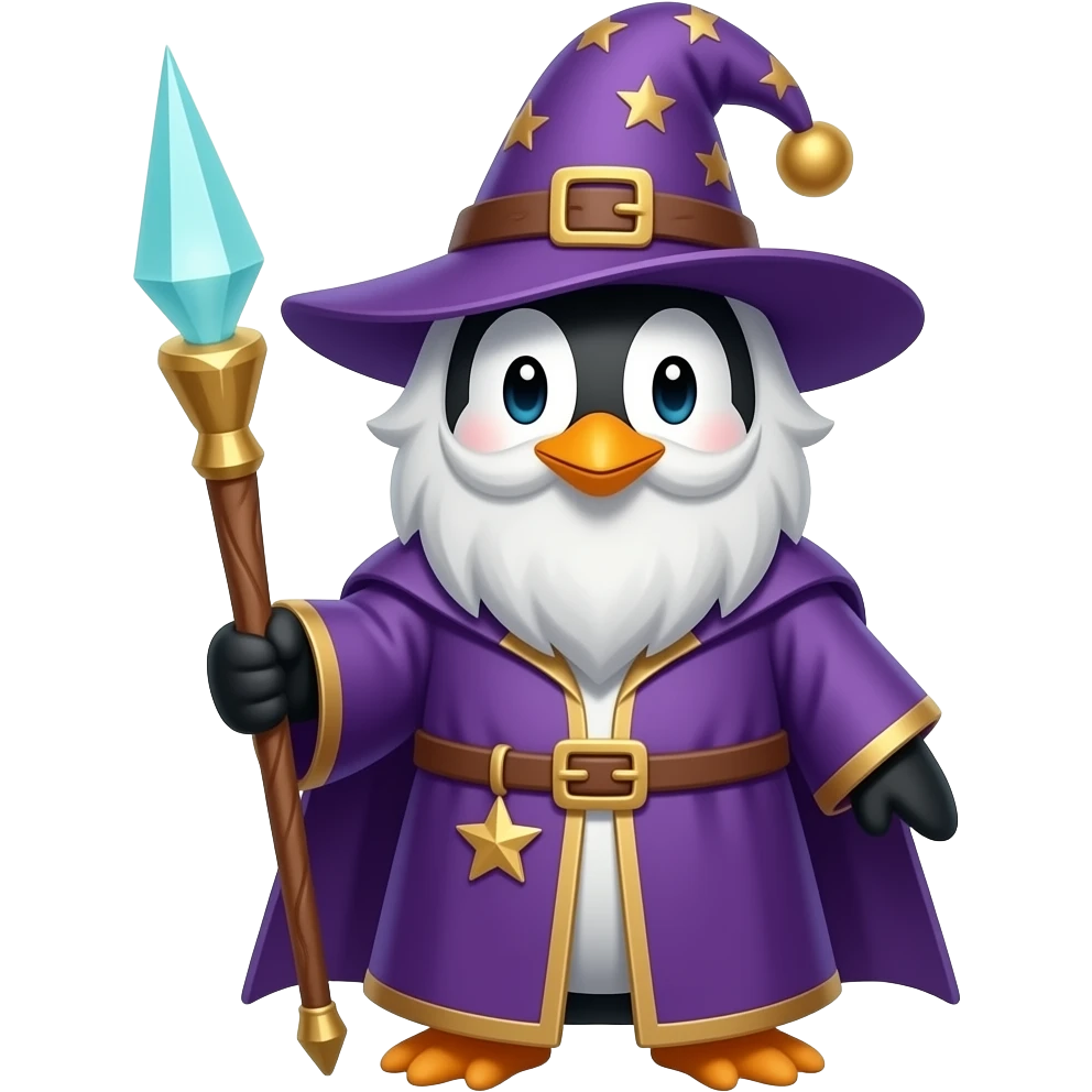 Penguin Wizard emoji