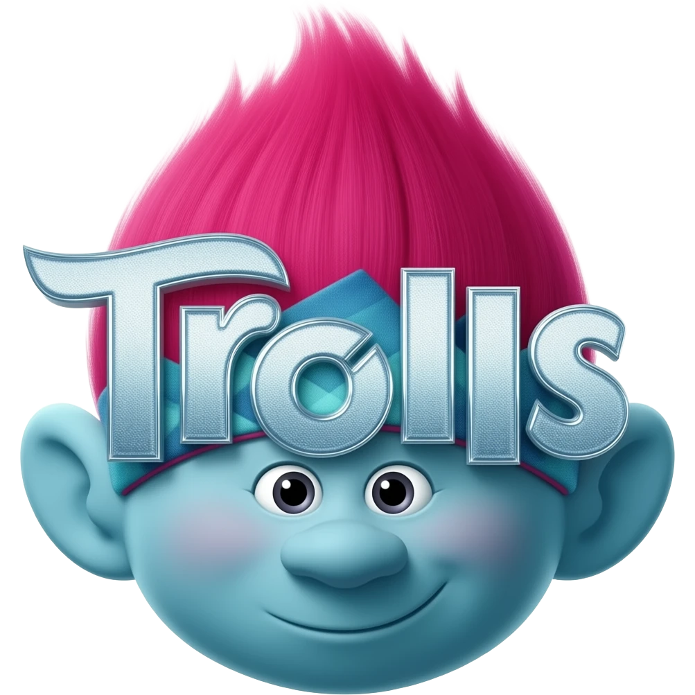 trolls movie logo emoji