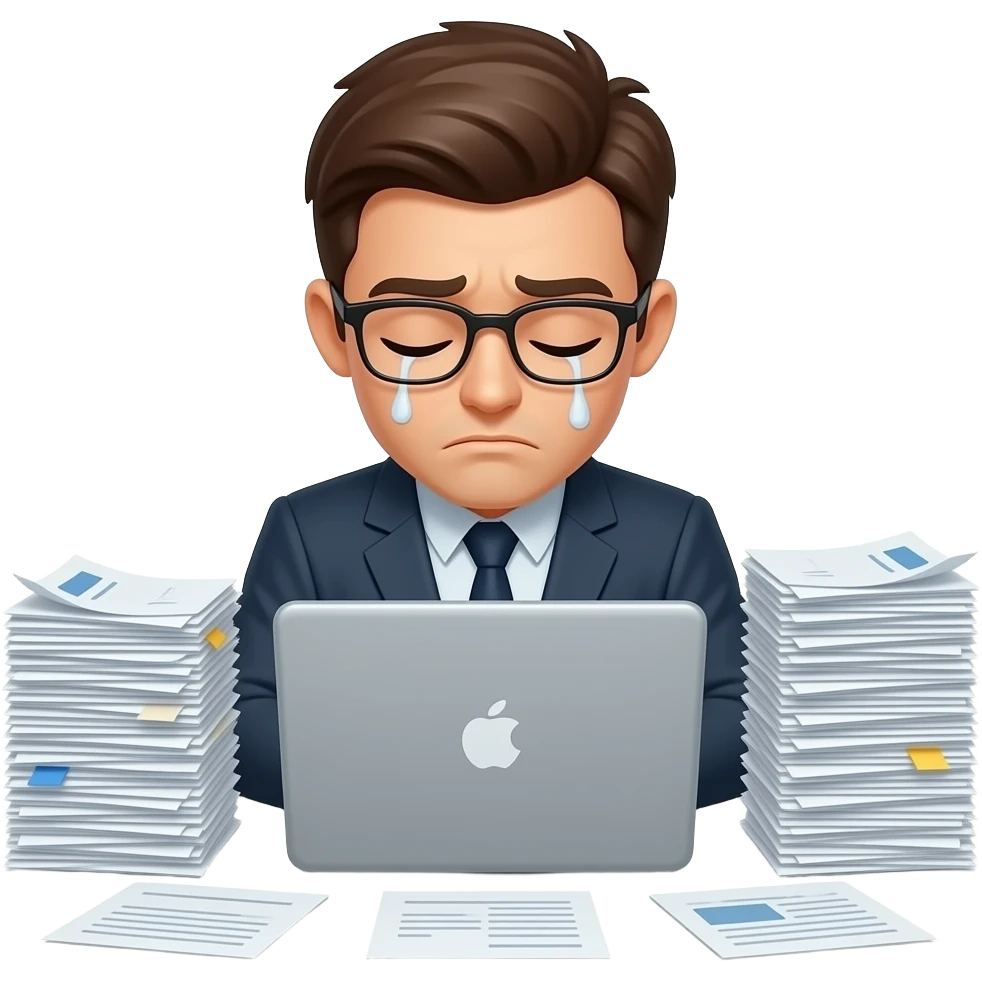 overworked person emoji