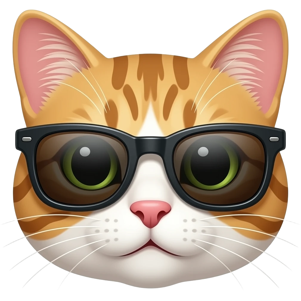 Cat wearing sunglasses emoji