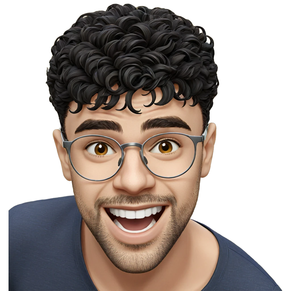 smiling male portrait outdoors emoji