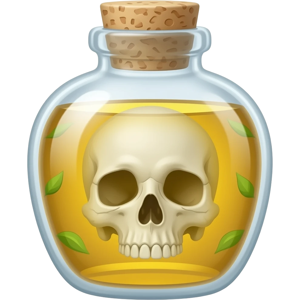 Skull in a honey bottle emoji