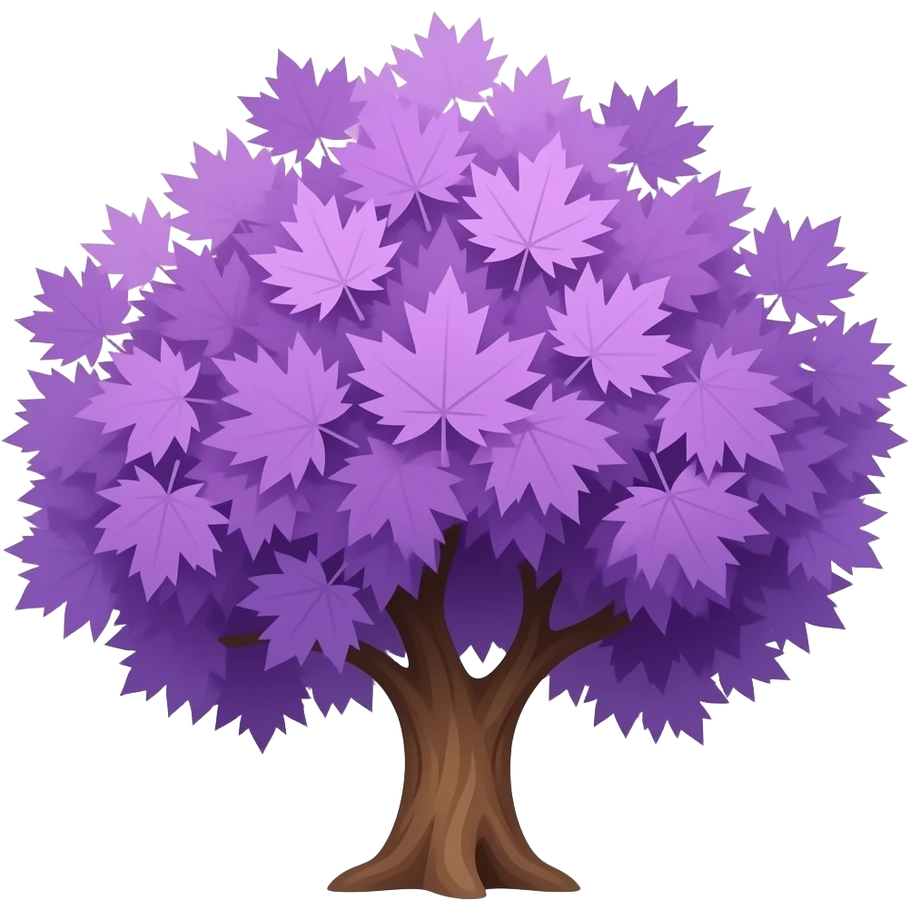 Purple Maple Tree emoji