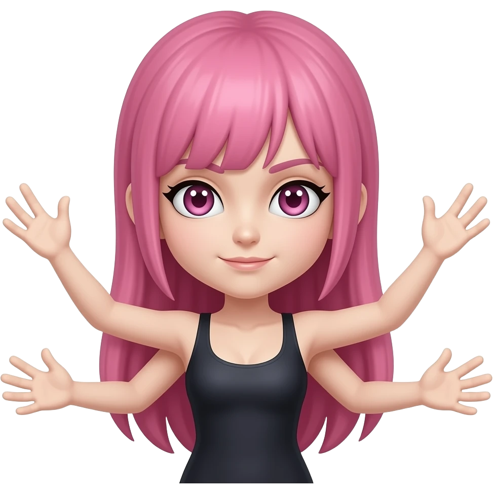 Sukuna the pink haired with 4 arms and 4 eyes emoji