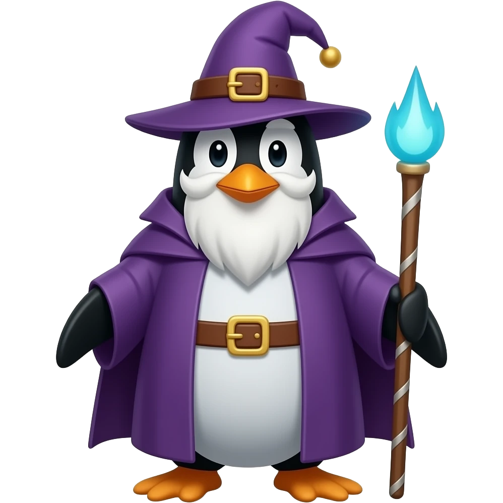 Penguin Wizard emoji