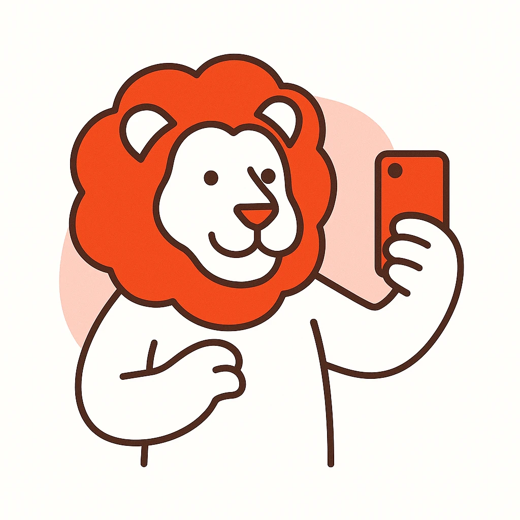 Selfie lion emoji