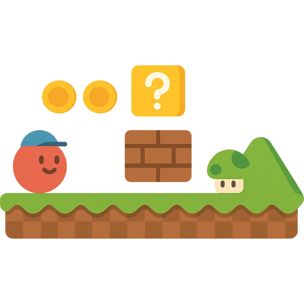 Flat design style game emoji