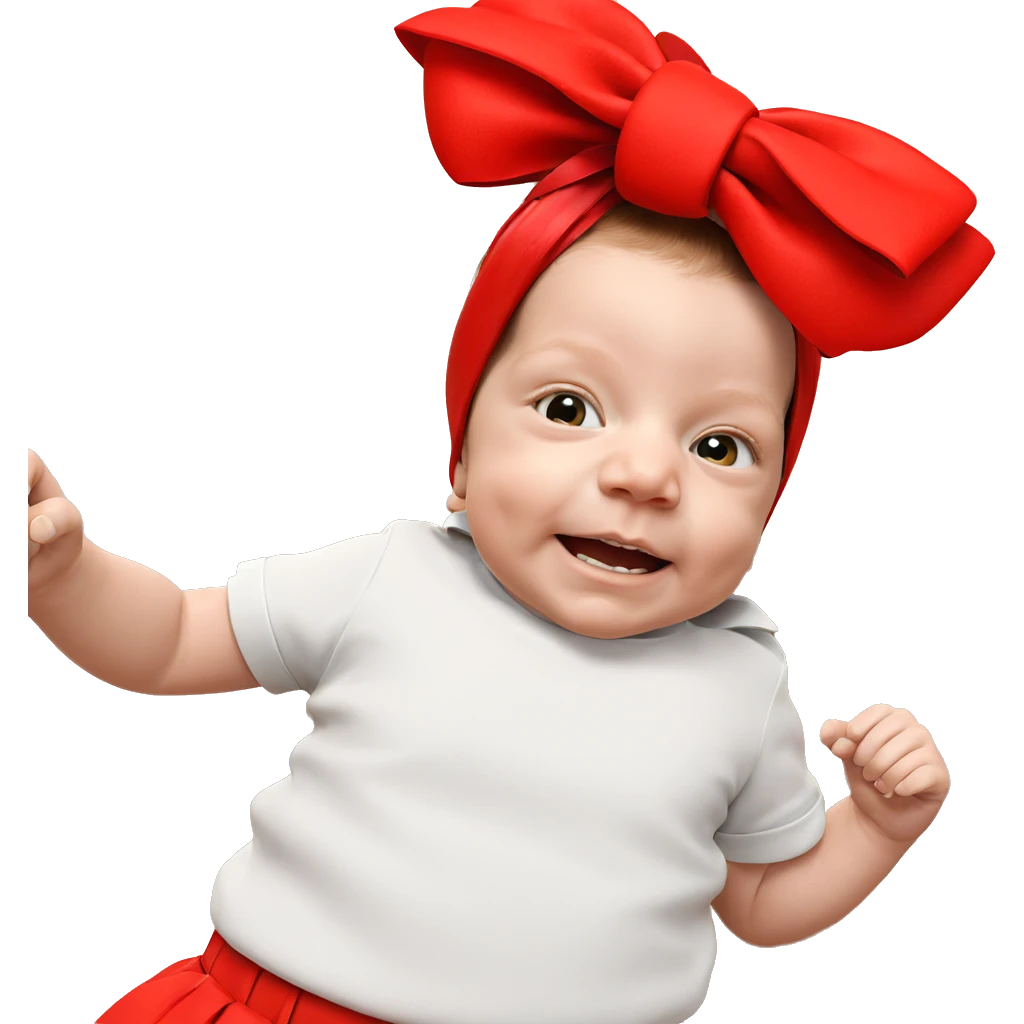 child with hair bow solo emoji