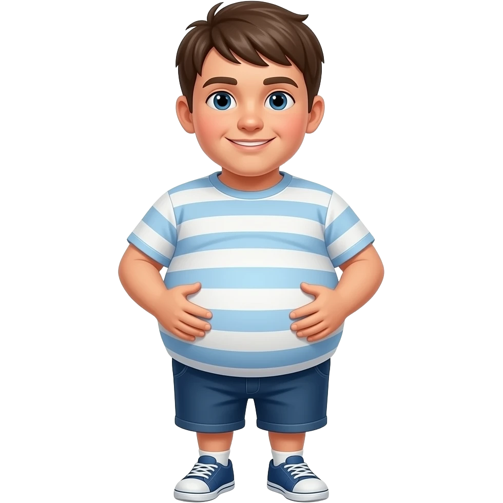 Zrób chłopak 13 latek bardzo ogromnym brzuchem jak ogromny balon emoji