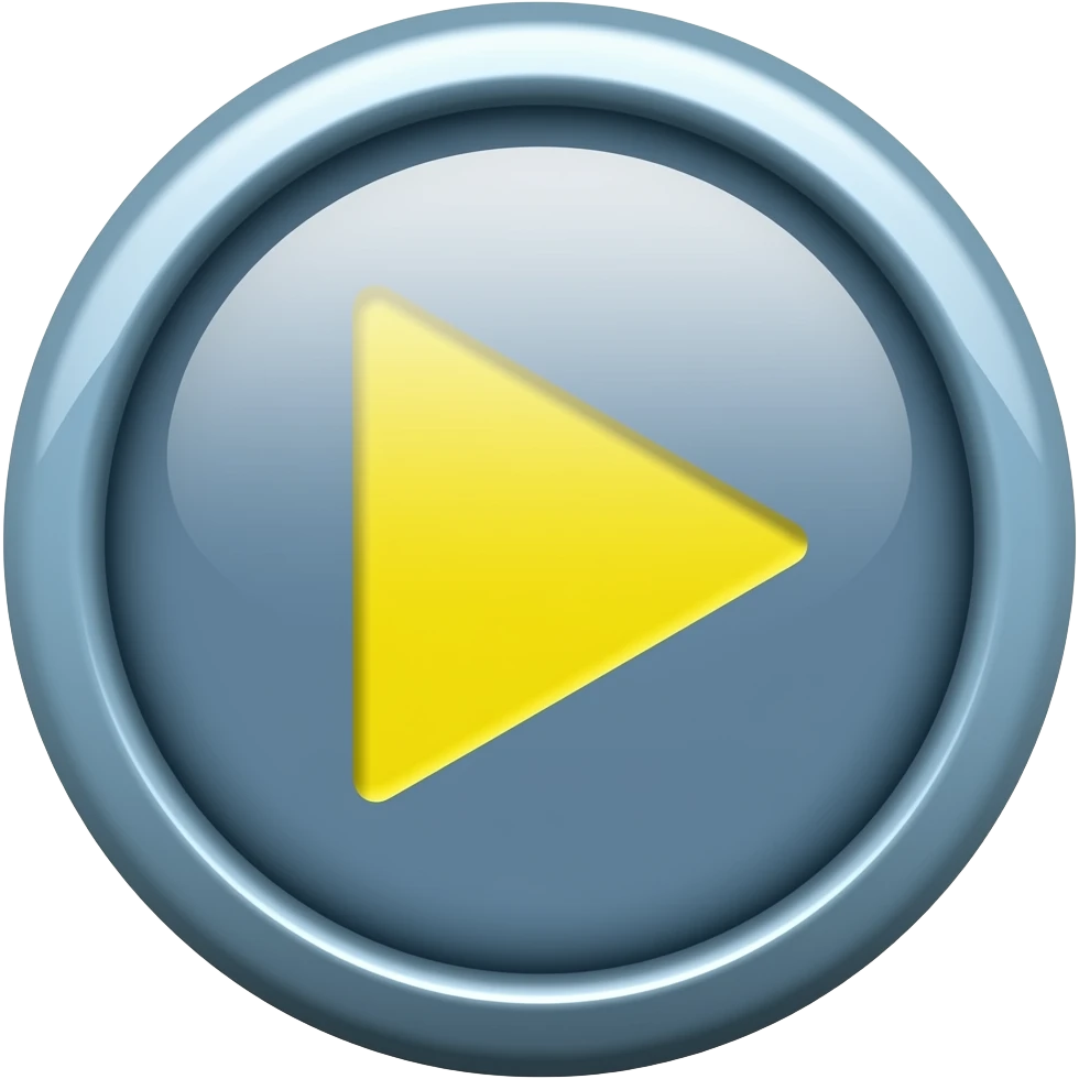 boton de camisa y en el centro el simbolo de play en color amarillo emoji