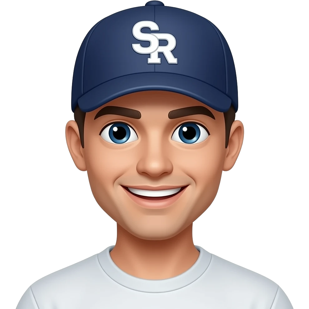 Carinha sorridente emojis.com um boné SR emoji