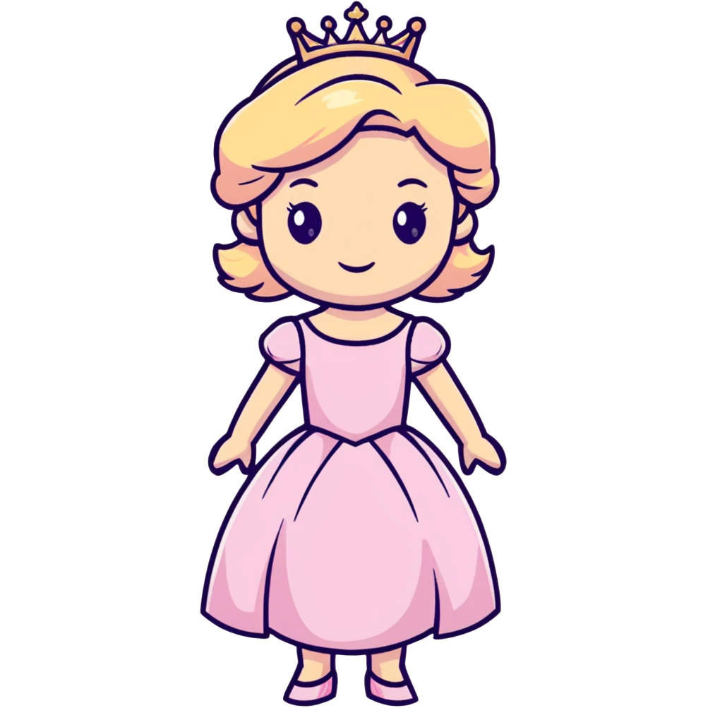 blonde princess with light pink dress emoji