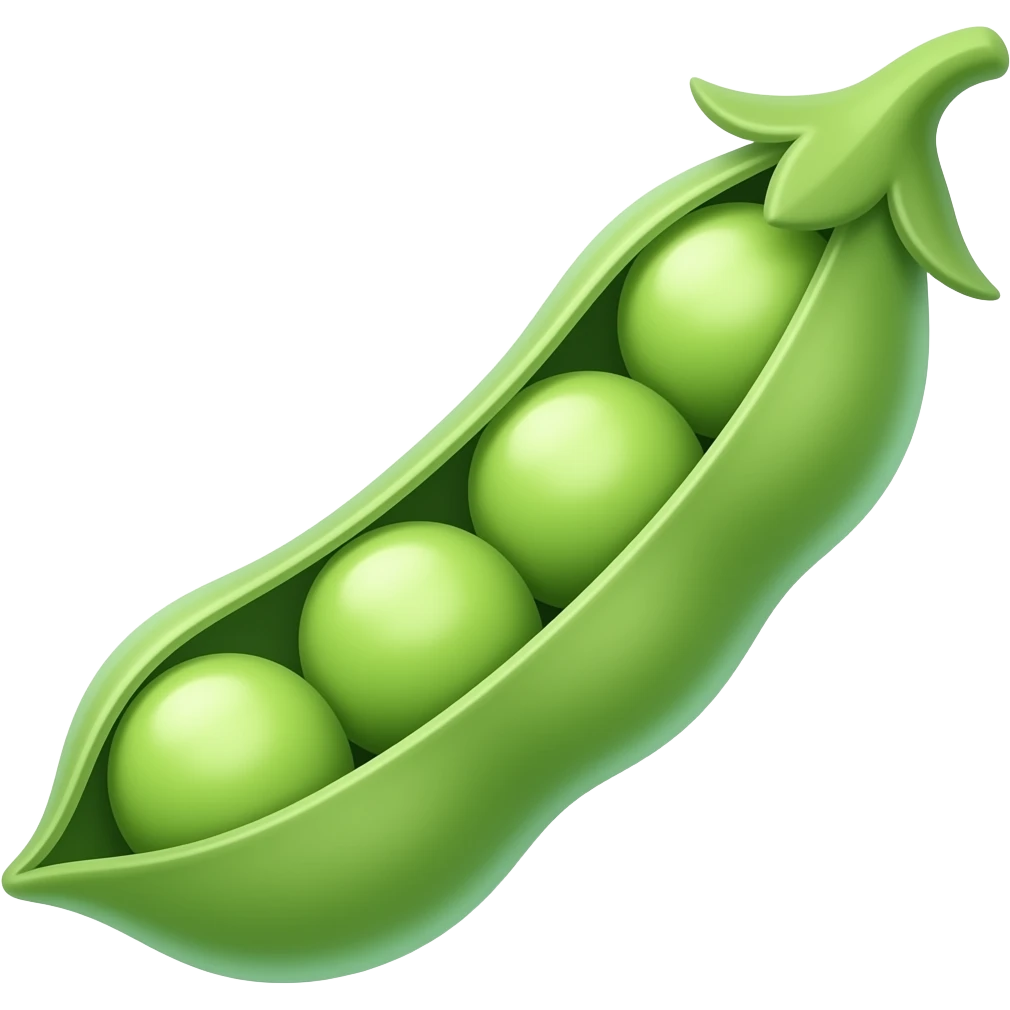 Kawaii vaina de guisantes emoji