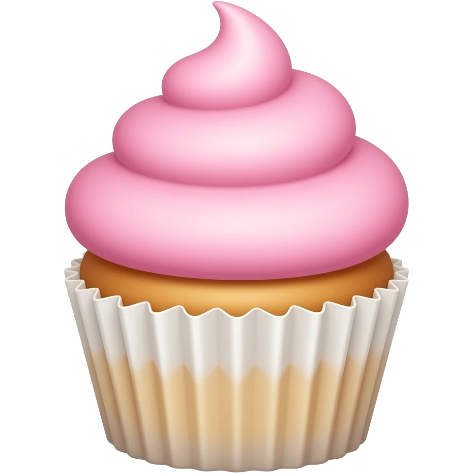 Cupcake with pink icing emoji